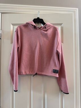 PINK Victoria's Secret Cropped Hoodie in Dusty Pink